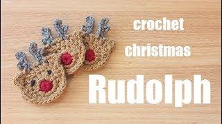 crochet reindeer  Rudolphかぎ針編み クリスマス トナカイのモチーフ 코바늘 크리스마스 루돌프 모티브 뜨기