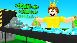 DIAMOND = RICH In ROBLOX! (Ore Smelting Tycoon)