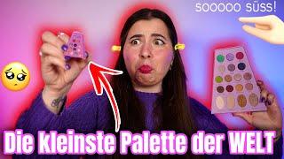 MINI MAKE-UP !  Ich schminke mich mit den kleinsten Make-up Produkten der Welt .