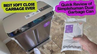 Simplehuman 58L Garbage Can Review - Simplehuman Dual Compartment Trash Can