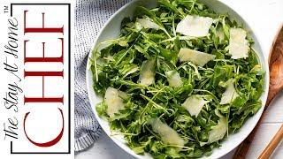 How to Make Restaurant Style Arugula Salad  | The Stay At Home Chef