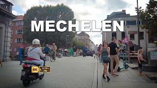  MECHELEN - walking tour in a City in the Northern Belgium. 4k60fps