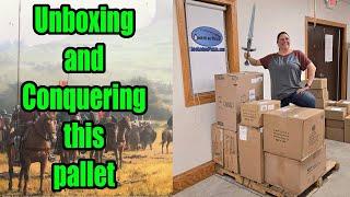 Unboxing and Conquering this pallet of amazing items. Swords, clothing, Medieval armor and more.