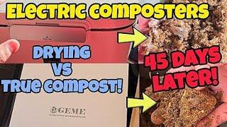 GEME Electric Kitchen Composter vs Lomi like Dehydrate Food Recycler Review, the real compost result