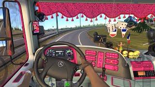 Mercedes-Benz Truck Colorful Interior Design | Truck Simulator : Ultimate - Mobile Gameplay