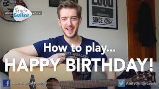 Happy Birthday EASY Guitar Tutorial (How to play)