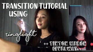 RINGLIGHT TRANSITION TUTORIAL + TIKTOK MERCH GIVEAWAY