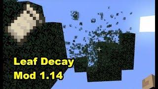 Leaf Decay Mod for Fabric Minecraft 1.14 Demonstration and Review