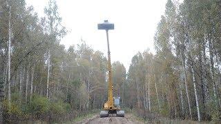 Long Reach Excavator Dredging Canal