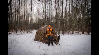 Grouse Hunting and Hot Tent Camping In The Snow with My Dog