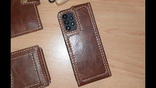 Чехол для смартфона из натуральной кожи.  Genuine leather smartphone case