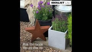 Square Garden Ideas : Marble Grey Box Light Concrete Planter #shorts #getpotted #idealistplanters