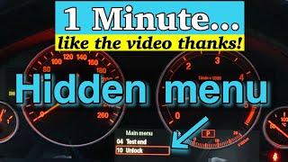 How to enter bmw hidden menu CiC in a BMW f10 instrument cluster