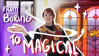 DIY magical window design // stained glass windows on a low budget //