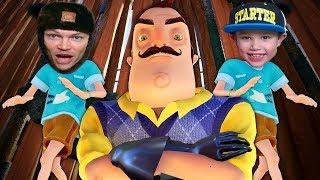 ПРИВЕТ СОСЕД первый Letsplay Hello Neighbor с МИСТЕР МАКС / испуганный папа/ Gamer Mister Max Play