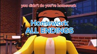 All homework endings (The presentation experience roblox)