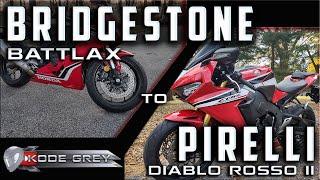 Bridgestone Battlax to Pirelli Diablo Rosso 2