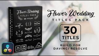 Floral Wedding Title Pack for Davinci Resolve