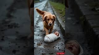 Brave Dog Rescues Baby Left By His Mother!