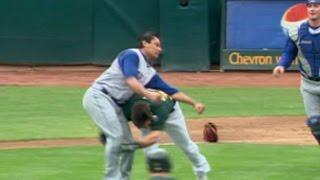 A's, Rangers empty benches after Nick Swisher is hit by a pitch