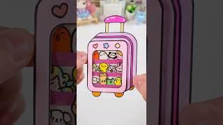 여행에 데리고 가기 위해 쪼꼬미 스티커들 캐리어 만들기!  Sticker storage #luggage  #suitcase  #paperdiy  #shorts #diy
