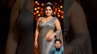 "AI-Crafted Desi Queen  | Royal Look in Silver Saree   #shorts