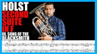 Holst "Second Suite in F - III. Song of the Blacksmith" EUPHONIUM SOLO