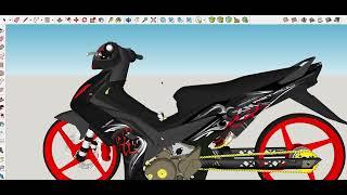 YAMAHA LC135 MX EDITION SKETCHUP PRO 2023