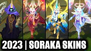 ALL SORAKA SKINS SPOTLIGHT 2023 | League of Legends