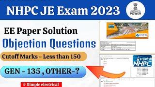 NHPC JE Cutoff_ Answer key_objection questions 2023 | Full Paper Solution | Electrical Answer key