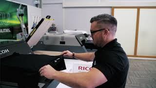 An overview of the Ricoh Ri 1000 Direct To Garment Printer with Nick MacFarlane