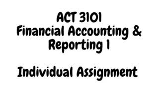 Individual Assignment (S66435 Fatin Syazwani binti Ismail)