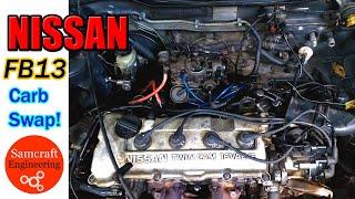 Nissan FB13 Saloon GA13DS Engine Carburetor Swap! | packing cutting | carb tuning