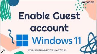 Setup or add Guest account in Windows 11/10