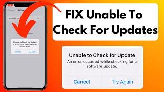 How To Fix Unable To Check For Update Error On iPhone  For iOS 18 (100% Working )