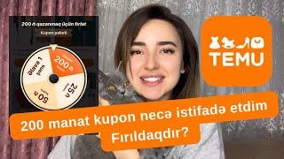 Temu 200-300 manatlıq kupon nə deməkdir?| Necə istifadə olunur? | Temu Azərbaycan | Temu sifariş