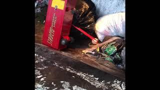 Garbage truck crushing toys clothes grill random smash structo