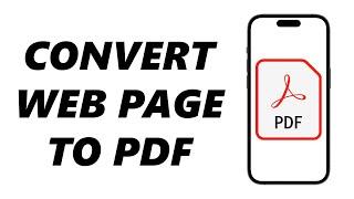 How To Convert Web Page To PDF Document