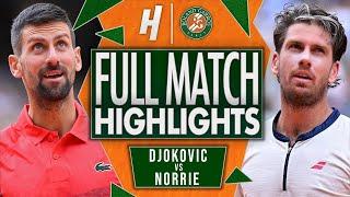 Novak Djokovic vs Cameron Norrie - FULL Match Highlights - Fourth Round | Roland Garros 2025