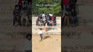 Day 1 of making world's largest Birsa Munda Portrait | wish me  #shorts #worldrecord #birsamunda