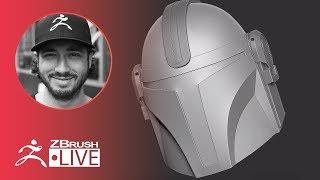 How to Make a Mandalorian Helmet in ZBrush 2020 ! - Developer Solomon Blair - Part 1