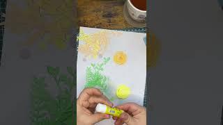 Making 3D Paper Flowers for scrapbook. Inking Die-Cut Flowers. Flowers DIY