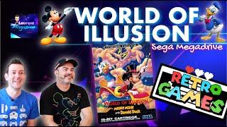 WORLD OF ILLUSION STARRING MICKEY DONALD MEGADRIVE SEGA  RETROGAMES AVEC ZELOUIS DISNEY