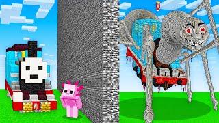 I Cheated with SCARY THOMAS TRAIN In Minecraft Build Battle!