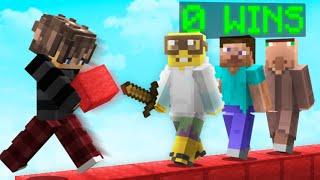 Helping Minecraft Bedwars NOOBS Get Their First WIN