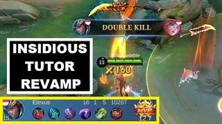 Hanzo Revamp Insidious Tutor Gameplay - New Hanzo Rework Special Skin Legendary Build Mobile Legends