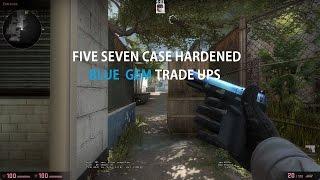 CS2 Five Seven Case Hardened Blue Gem Top Trade Up Attempts