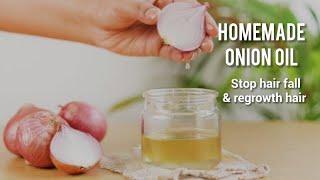 Homemade onion hair oil  for faster hair growth&stop hair fall /Diy onion hair oil #onionhairoil