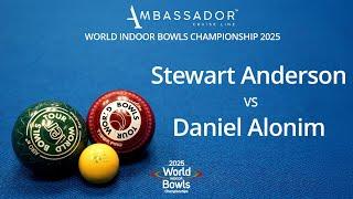 World Indoor Bowls Championship 2025 Stewart Anderson vs Daniel Alonim - Day 11 Match 3