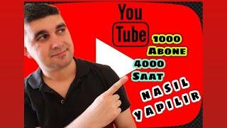 10 Ayda 1000 Abone Ve 4000 Bin Saat Nasıl Yapılır